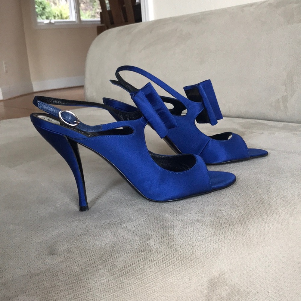 Andrew Gn satin slingback sandals